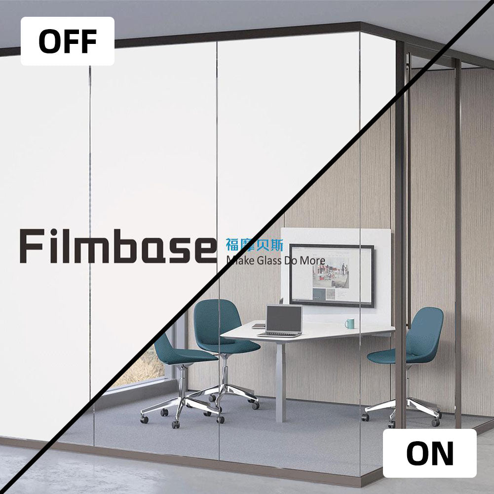 Filmbase PDLC Electrochromic Film Film Office Smart Confidentialité Opaque Fenêtre 84-85% Transparence